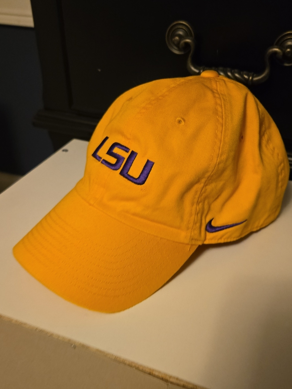 Nike LSU Gold Baseball Cap with Purple Embroidery